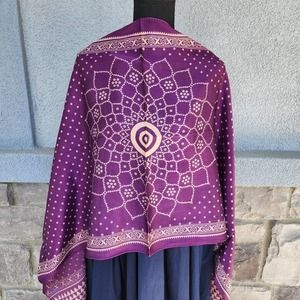 NWT Purple Long Silk Scarf